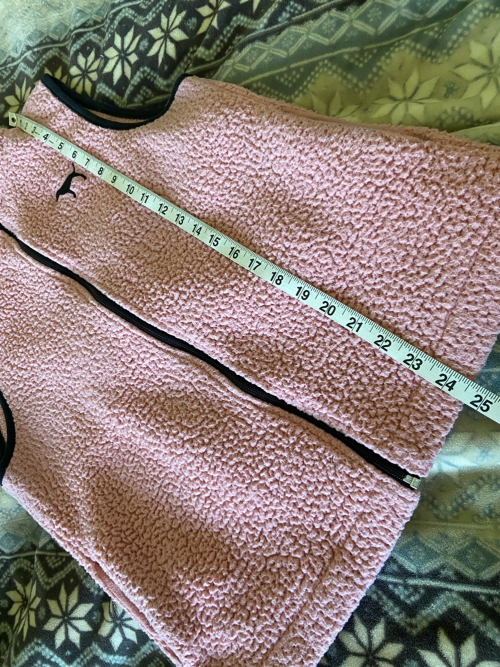 PINK Victoria Secret Sherpa Full Zip Vest Smoky Rose Limited Edition Size Small - Picture 9 of 10